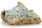 Blue Bladed Barite Crystals On Calcite - Morocco #222902-3